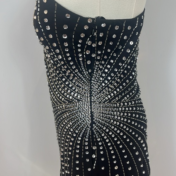 Scala Vintage Black Short Silk Dress - Picture 9 of 16